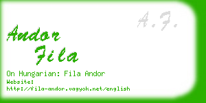 andor fila business card